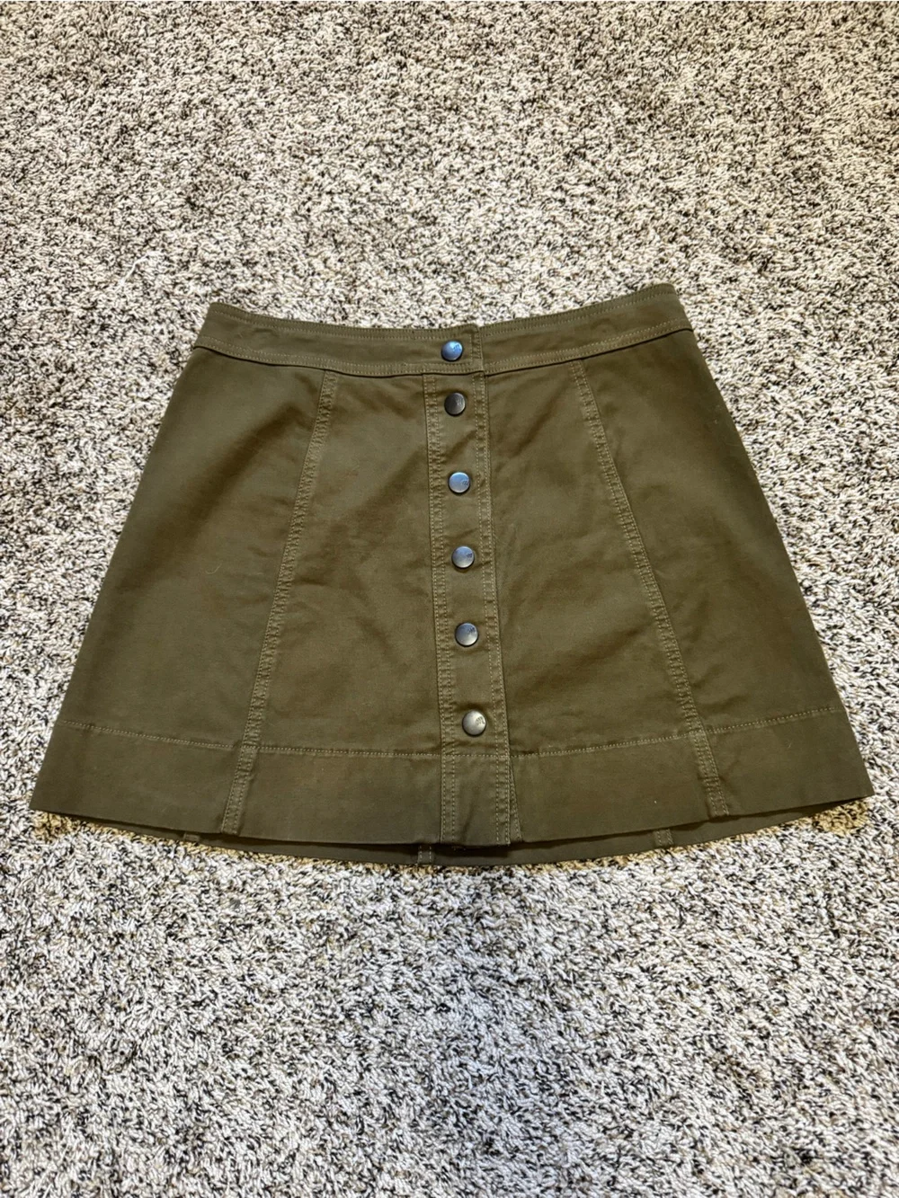 Madewell Metropolis Snap Mini A-Line Skirt